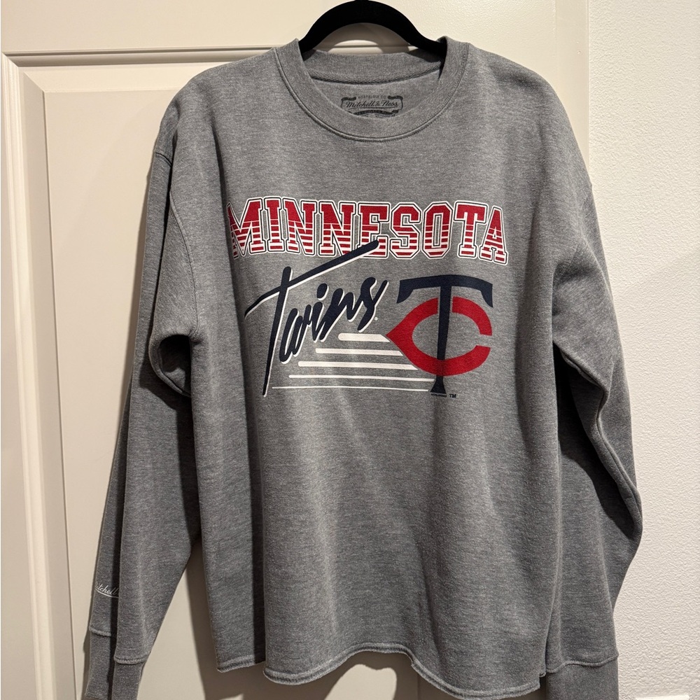 Minnesota Twins Mitchell & Ness Gray Sweatshirt